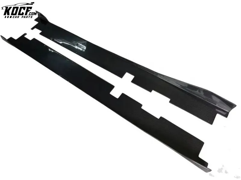 1 PAIR// DM Style Carbon Fiber Side Skirts Extensions For Lamborghini Huracan LP610-4 LP580
