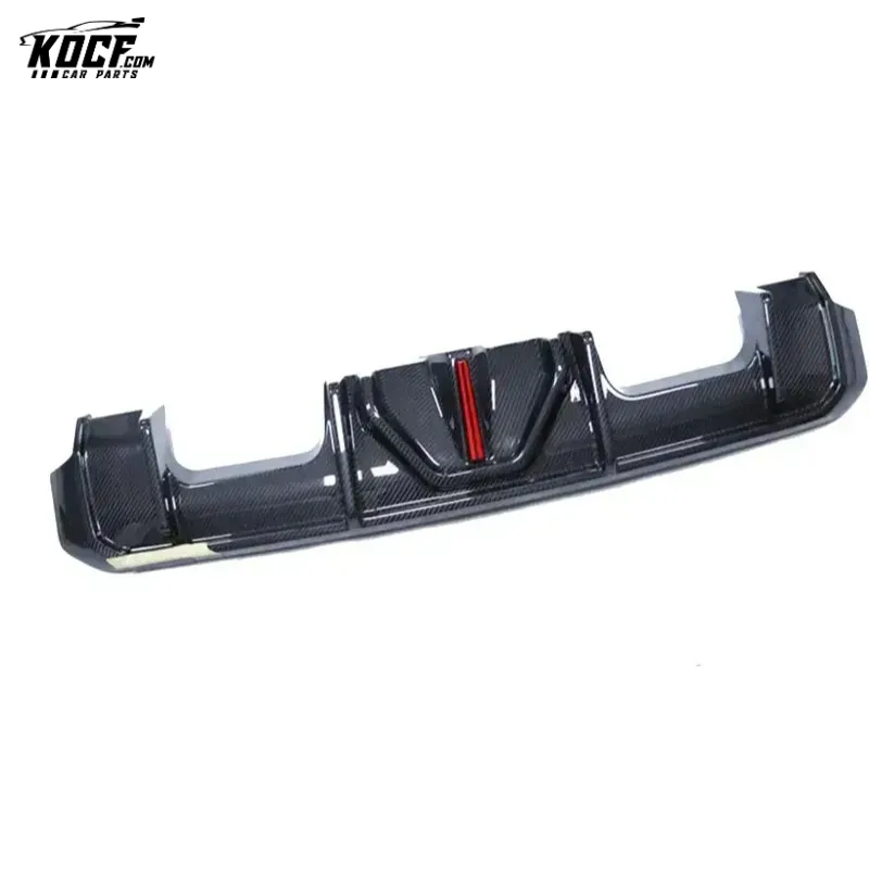 2021  Dry Carbon Rear Bumper Diffuser With LED Light High Quality For BMW G80 G82 G83 M3 M4