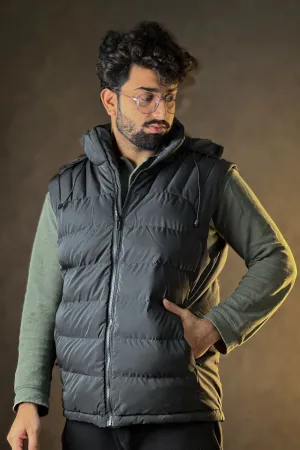 A shade of black Gilet Jackets 1124096