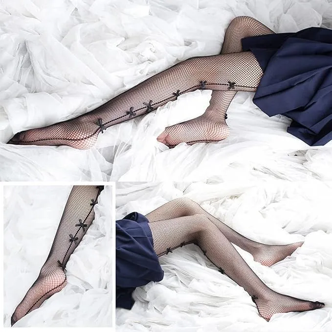 Back Bow Illusion Mesh Stockings