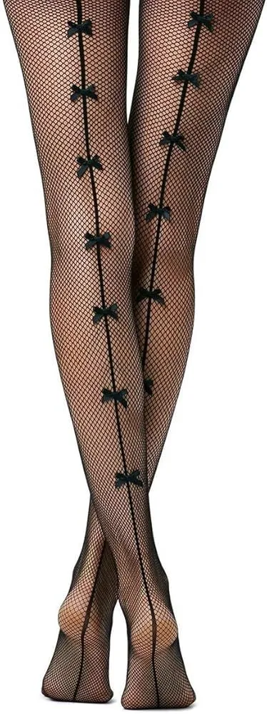 Back Bow Illusion Mesh Stockings