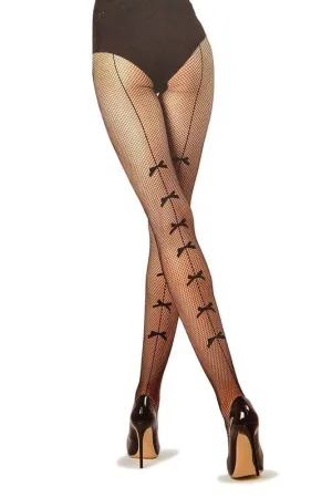 Back Bow Illusion Mesh Stockings