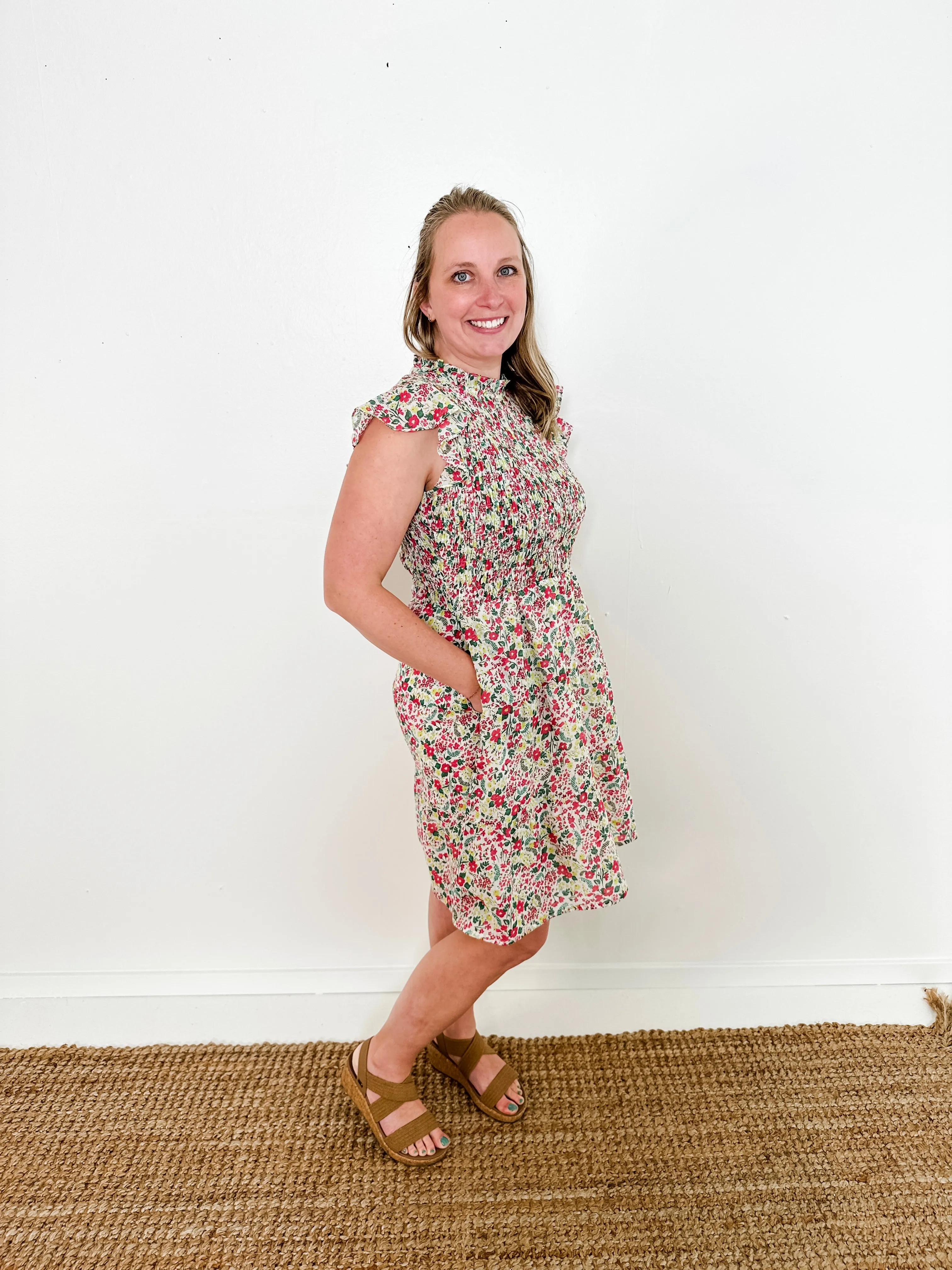 Bella Smocked Floral Dress