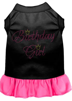 Birthday Girl Rhinestone Dress Black With Bright Pink Xl