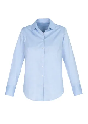 Camden Ladies Long Sleeve Shirt - Blue - 14 - Biz Collection