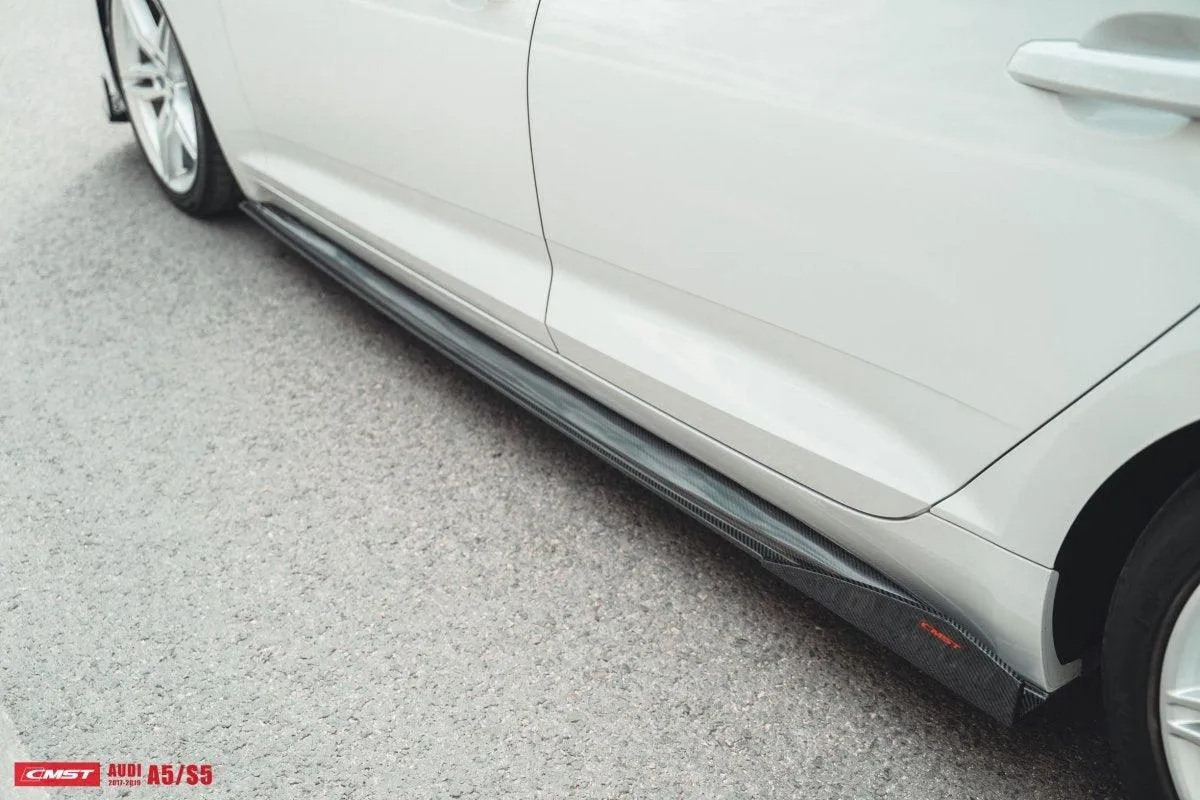 CMST Tuning Side Skirts for Audi A5 / S5 B9 2017-2020 Sedan Carbon Fiber
