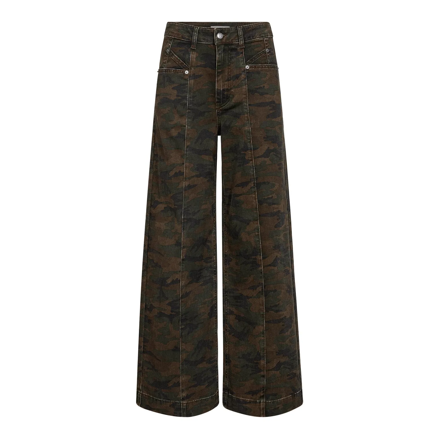 CoCouture -  Camou Denim Wide Jeans