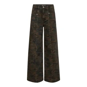 CoCouture -  Camou Denim Wide Jeans