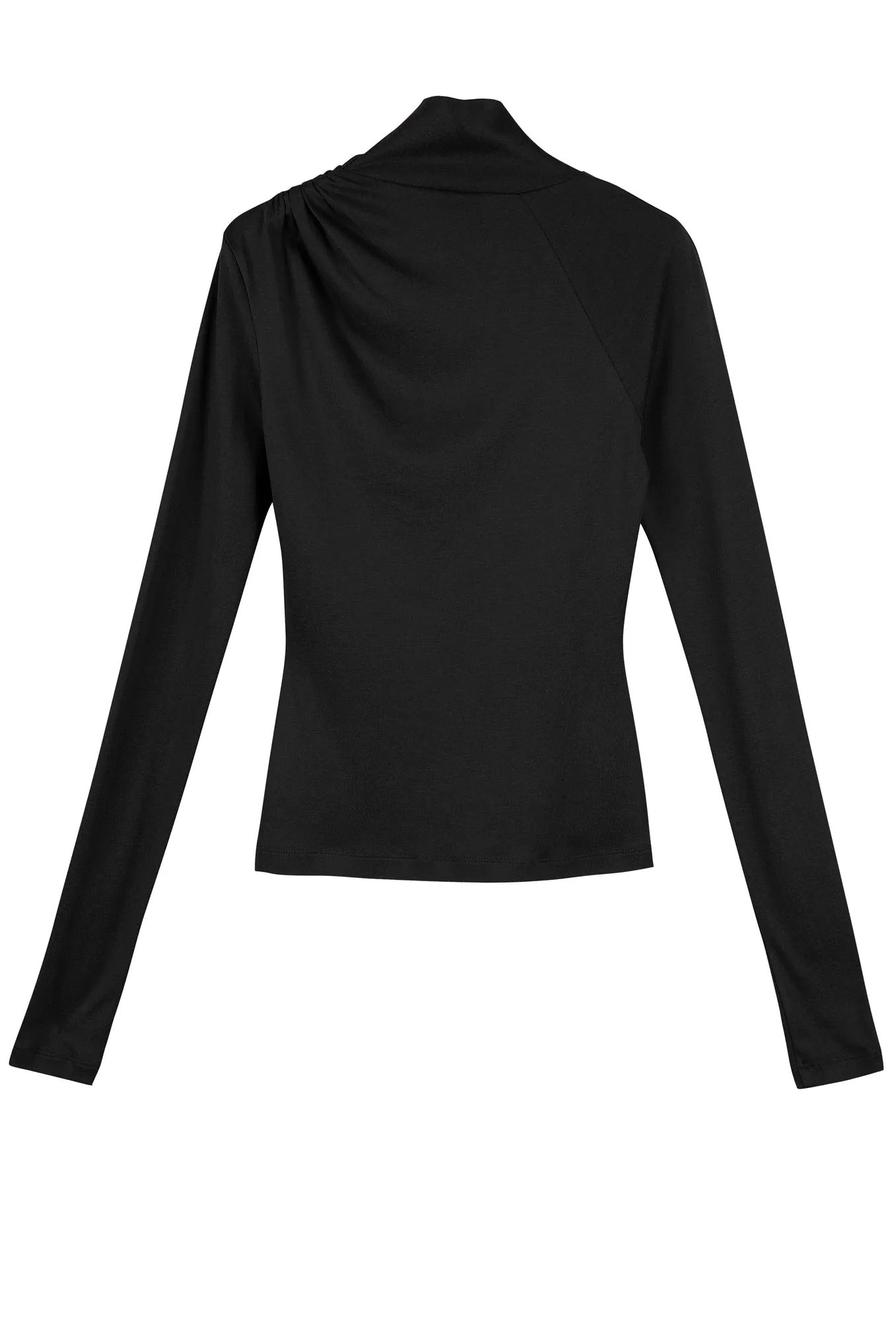 CRESSIDA SILK COTTON JERSEY TURTLENECK