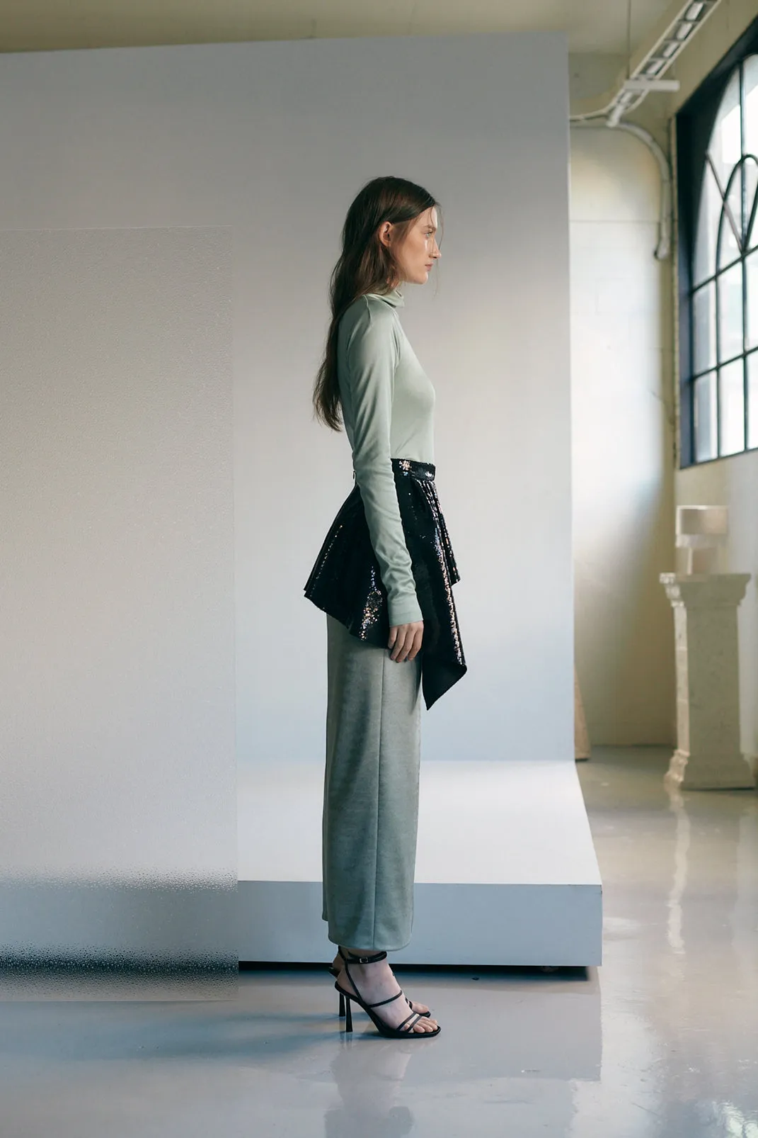 CRESSIDA SILK COTTON JERSEY TURTLENECK