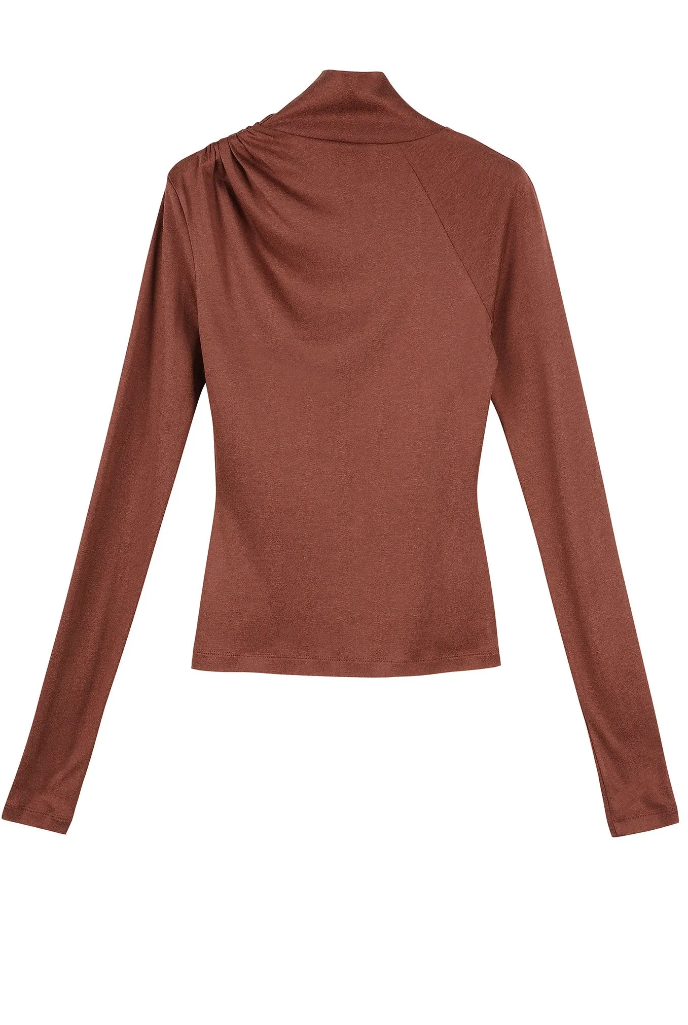 CRESSIDA SILK COTTON JERSEY TURTLENECK