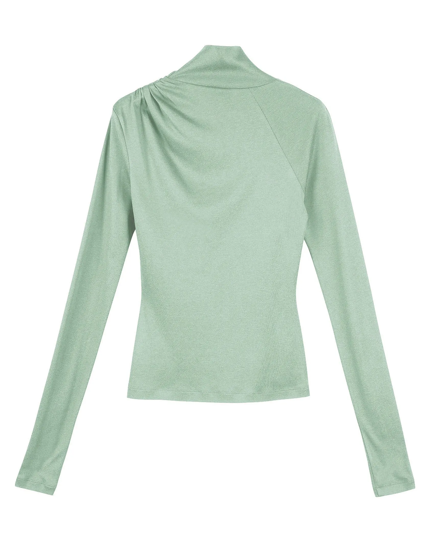 CRESSIDA SILK COTTON JERSEY TURTLENECK