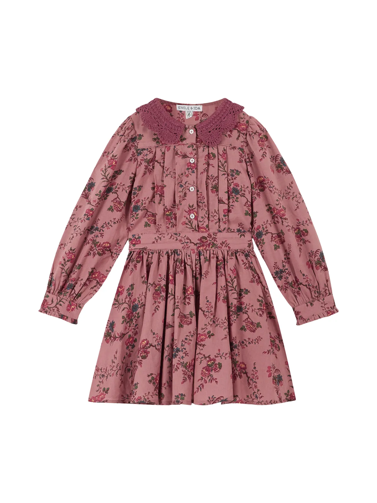 Crochet Collar Floral Dress