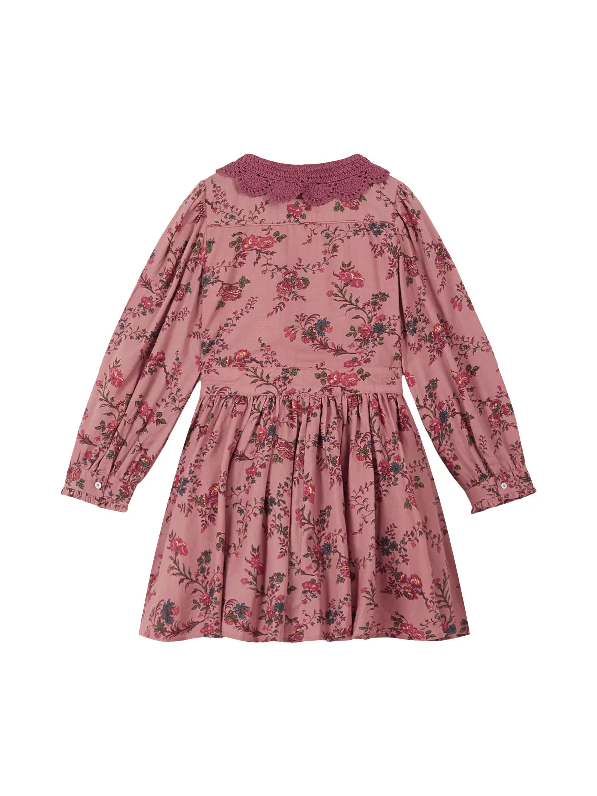 Crochet Collar Floral Dress