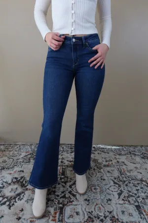 Dark Wash Low Rise Flare Jean