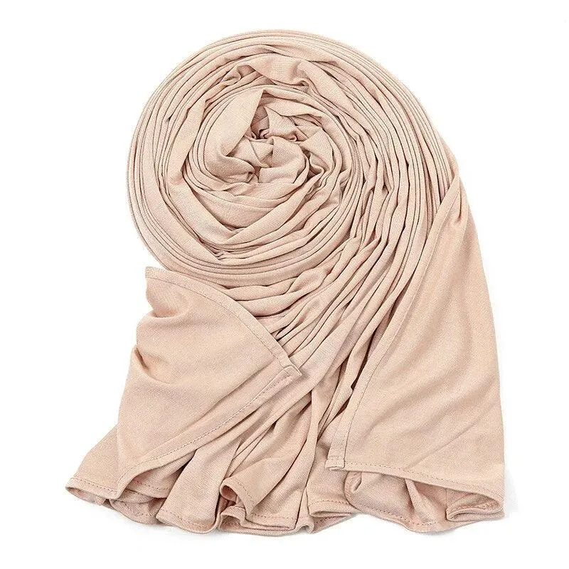 Double Stretch Cotton Jersey Hijab  Scarves for Women