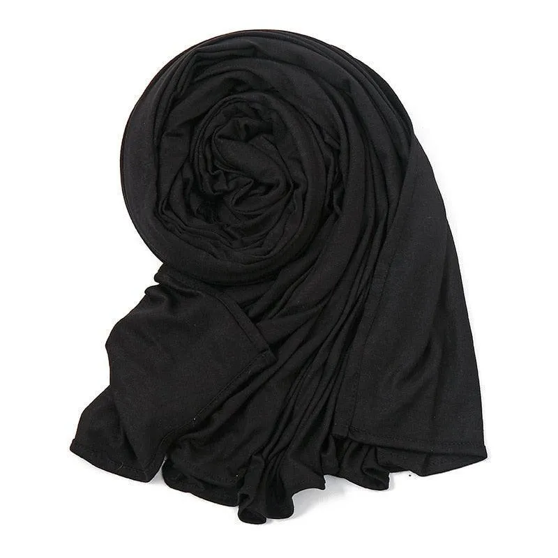 Double Stretch Cotton Jersey Hijab  Scarves for Women