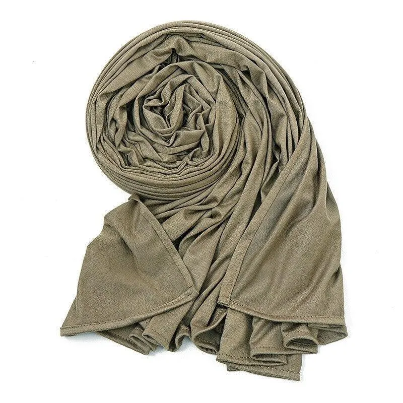 Double Stretch Cotton Jersey Hijab  Scarves for Women