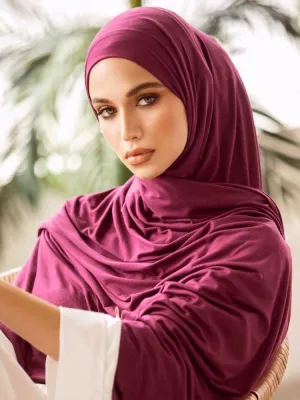 Double Stretch Cotton Jersey Hijab  Scarves for Women