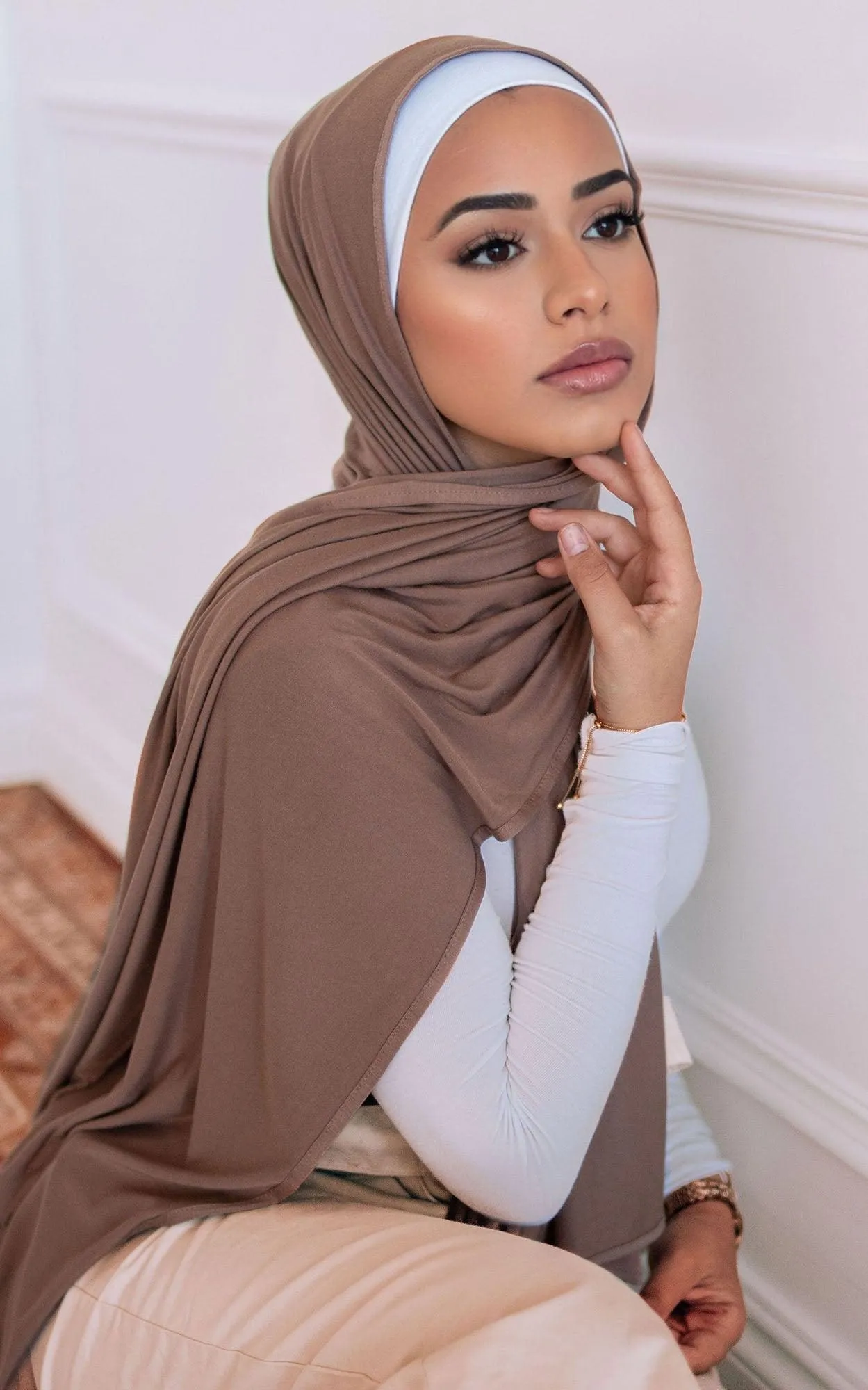 Double Stretch Cotton Jersey Hijab  Scarves for Women