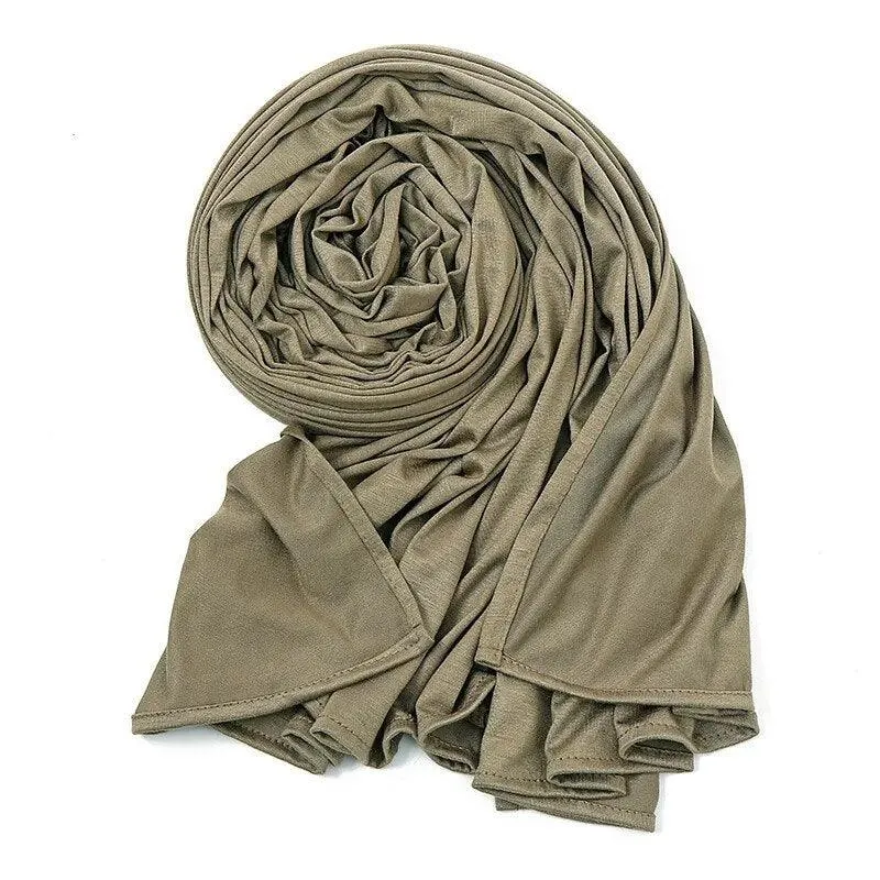 Double Stretch Cotton Jersey Hijab  Scarves for Women