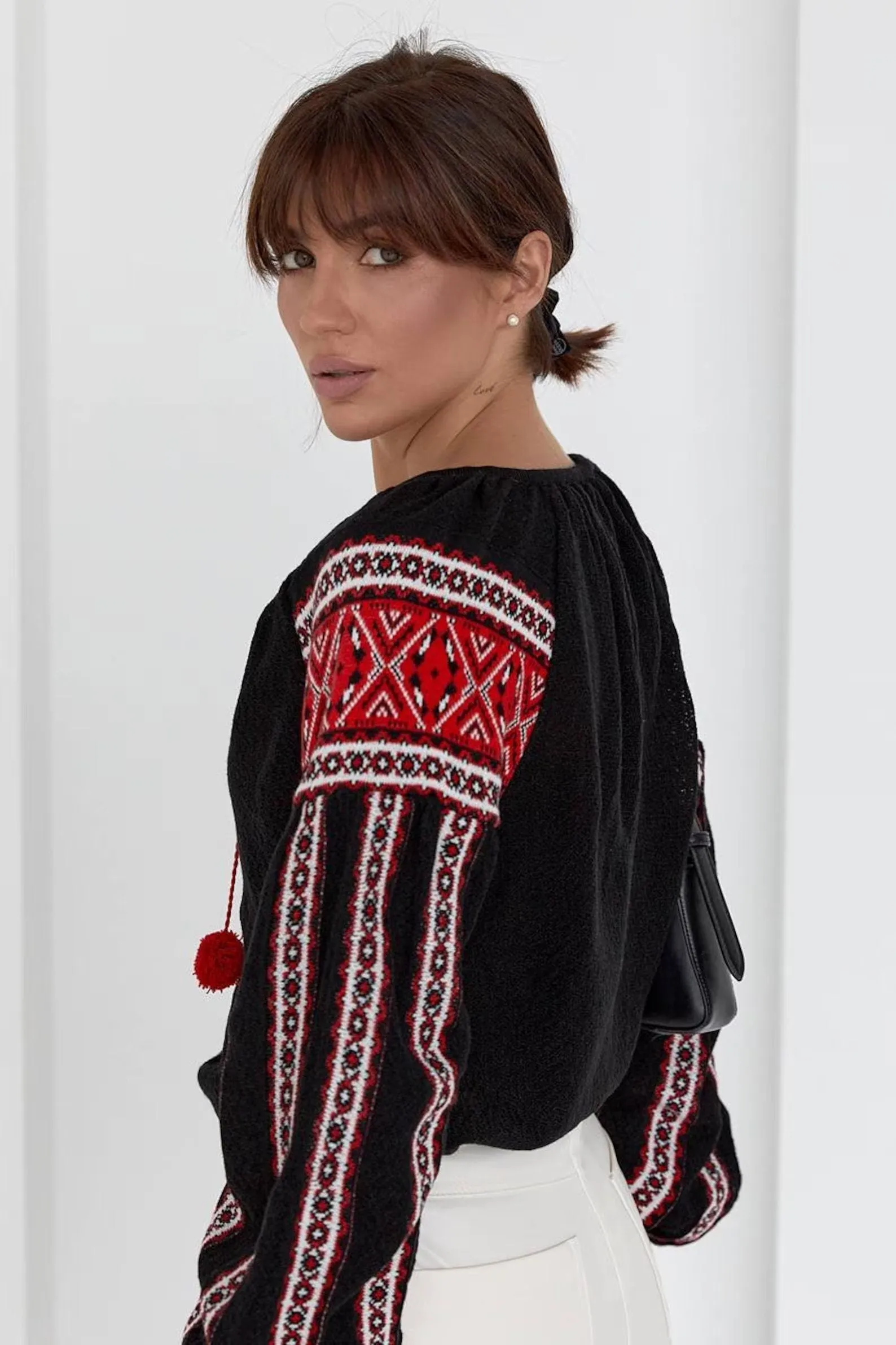 Embroidered Knitted Ukrainian Blouse