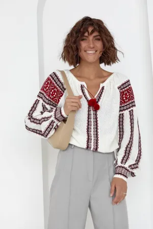 Embroidered Knitted Ukrainian Blouse