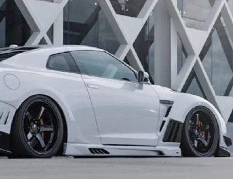 EPR USA 13 VER VRS Side Skirts & Side Skirt Under Board for Nissan GTR R35 CBA DBA EBA Carbon Fiber/FRP