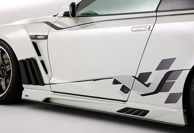 EPR USA 13 VER VRS Side Skirts & Side Skirt Under Board for Nissan GTR R35 CBA DBA EBA Carbon Fiber/FRP