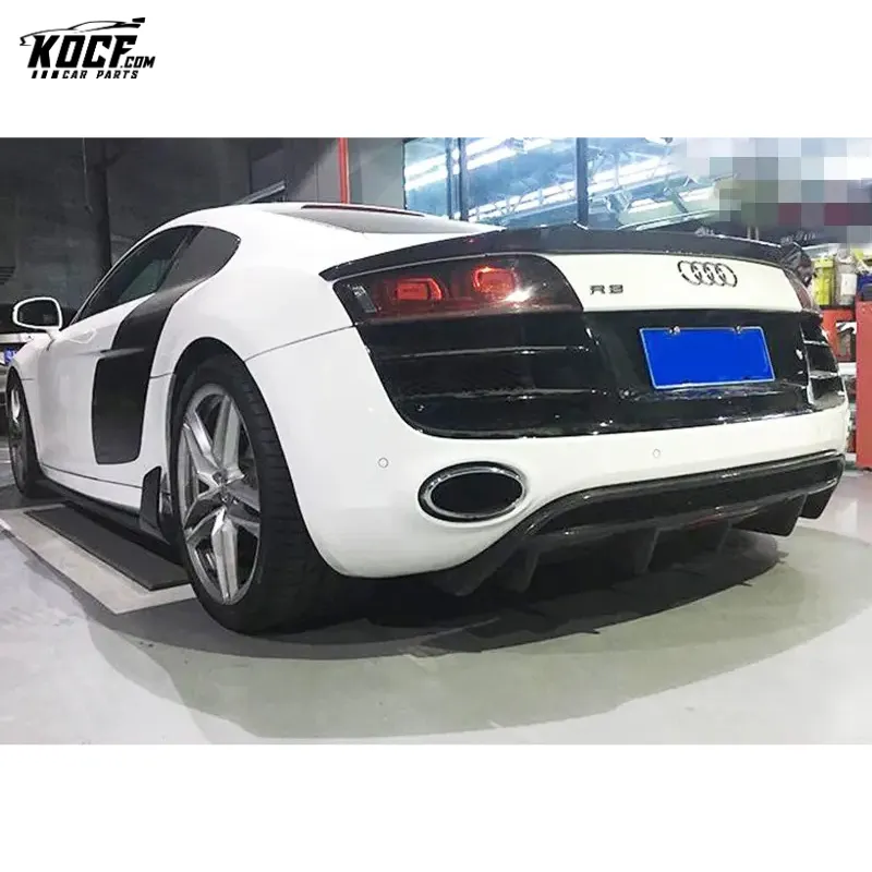 For Audi R8 V10 Carbon Fiber Rear Bumper GT Diffuser Valance 12-16