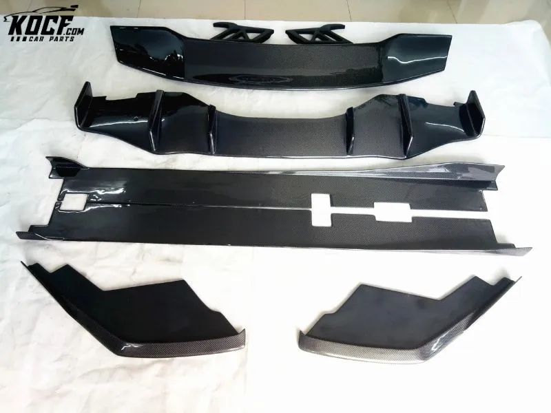 For Lamborghini Huracan LP610-4 LP580 Front Bumper Lip Side Skirts Diffuser Spoiler GT Wing DM style