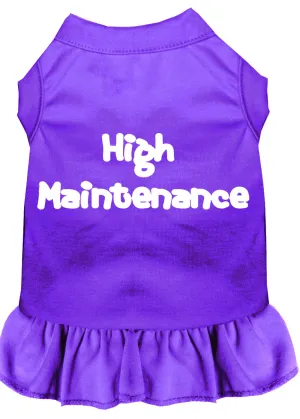 High Maintenance Screen Print Dress Purple Xs