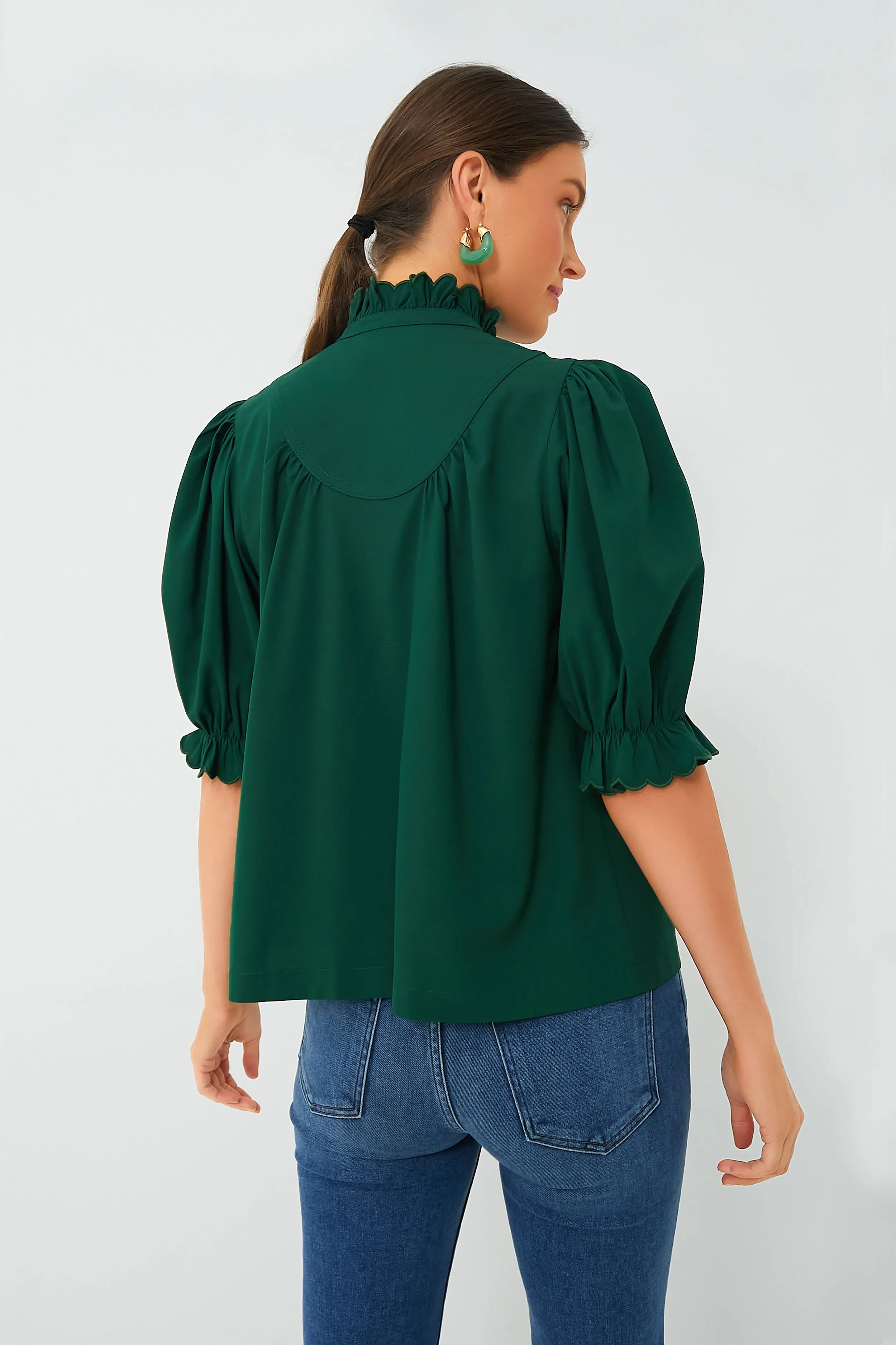 Hunter Green Selena Blouse