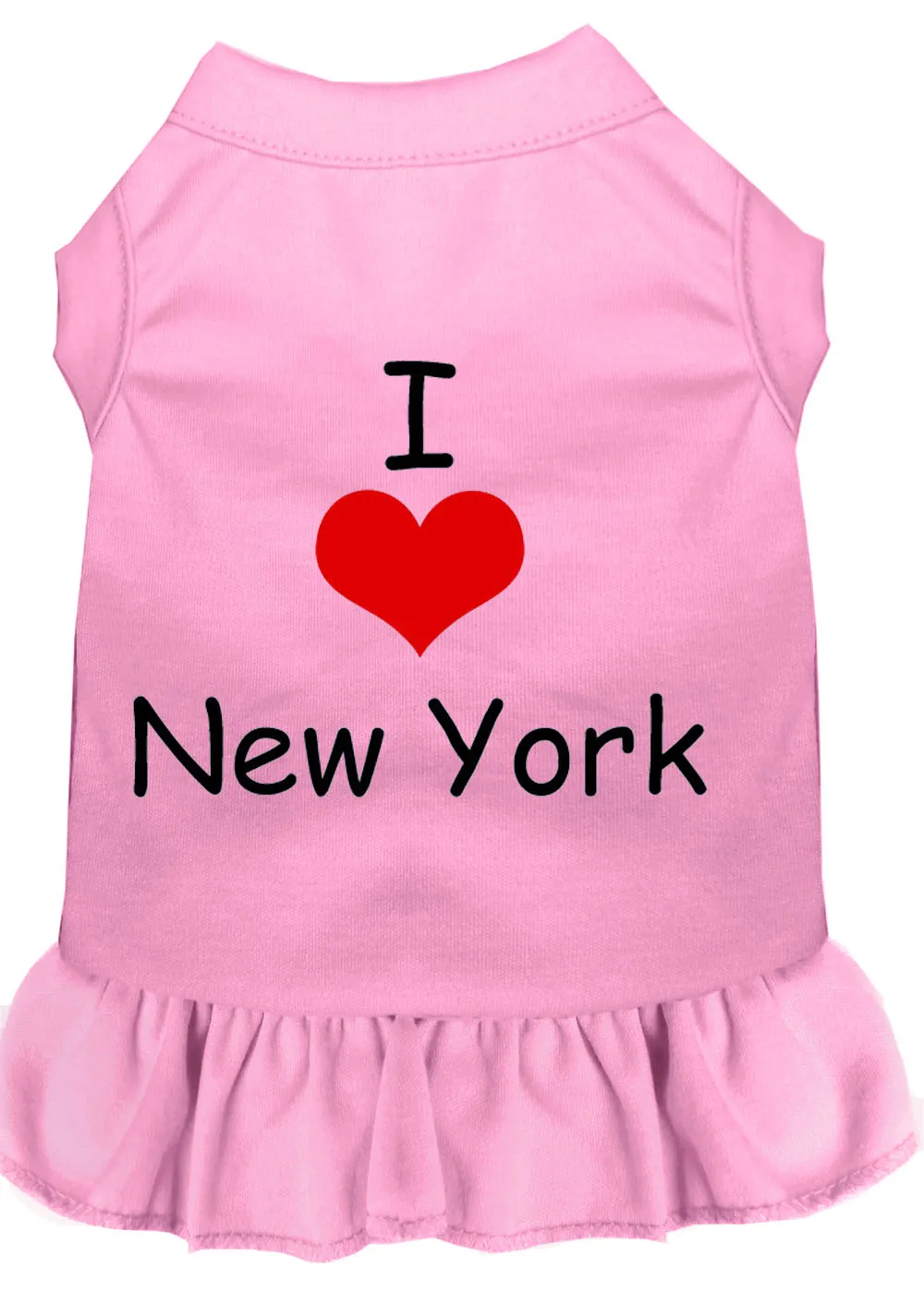 I Heart New York Screen Print Dress Light Pink Xxl