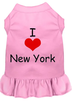 I Heart New York Screen Print Dress Light Pink Xxl