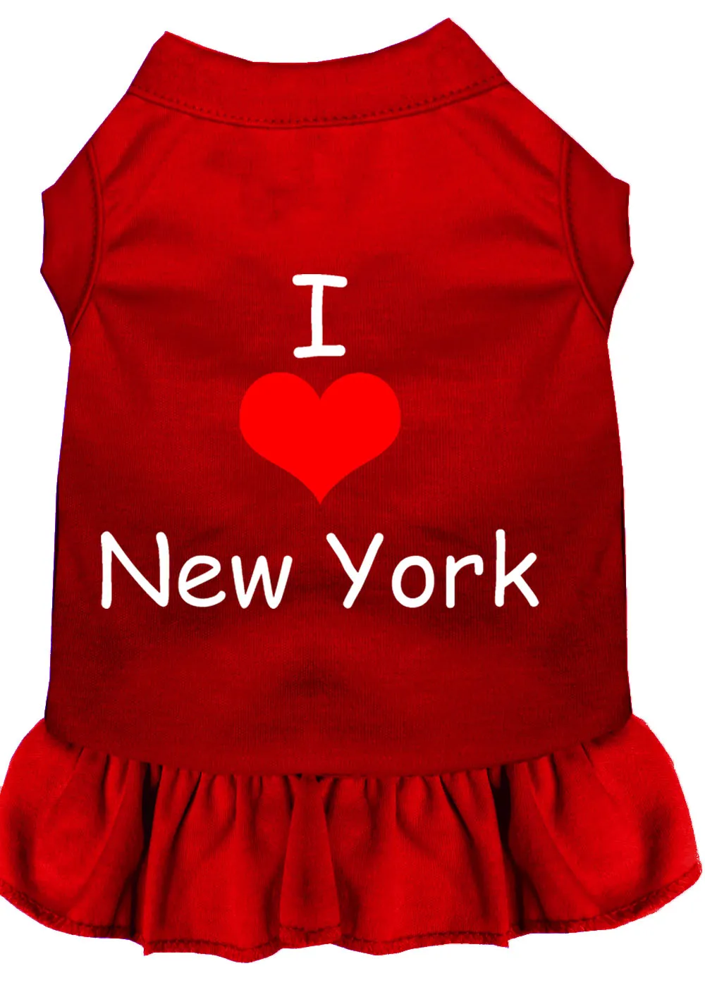 I Heart New York Screen Print Dress Red Xl