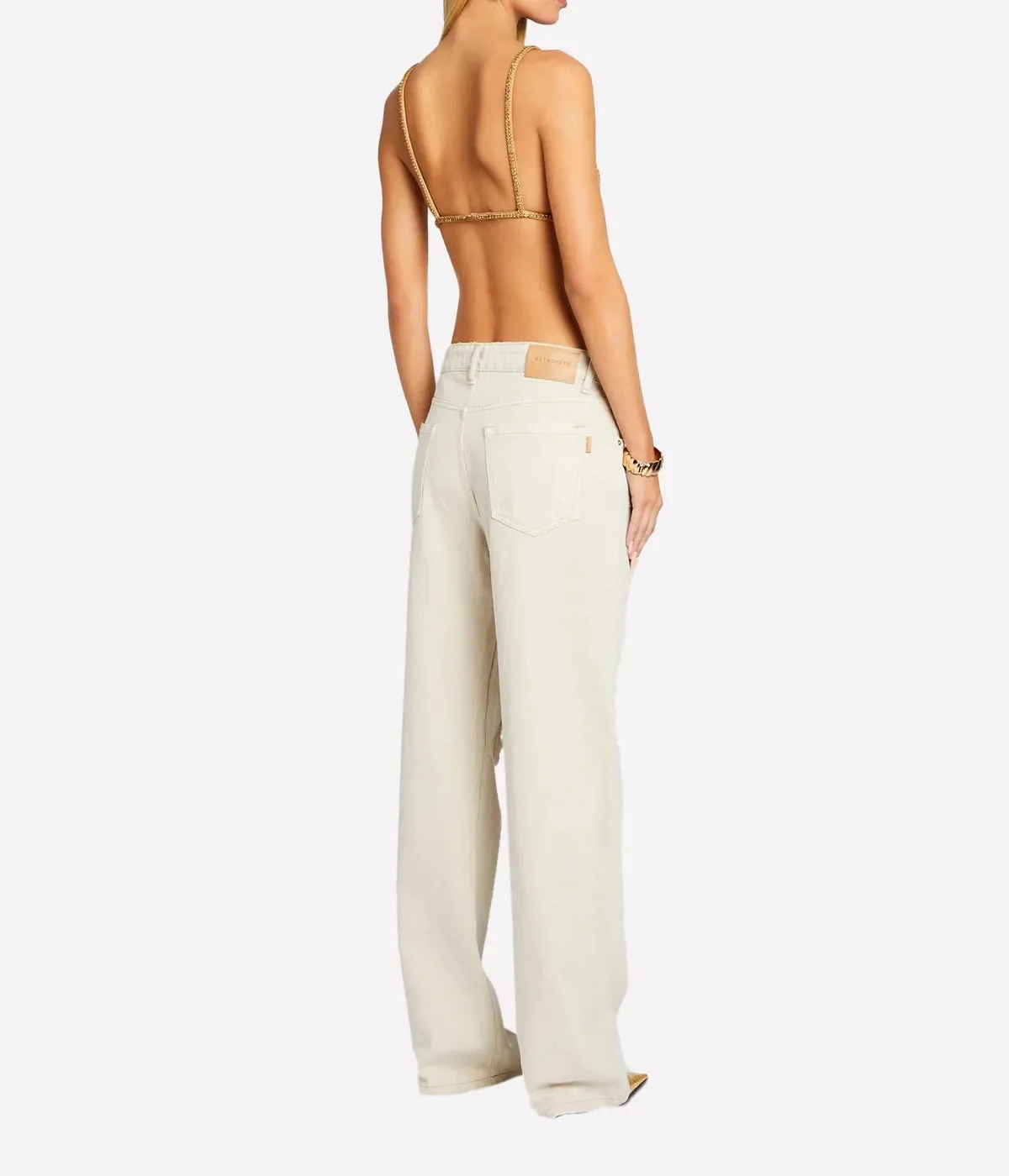 Kailee Pant in White Gold