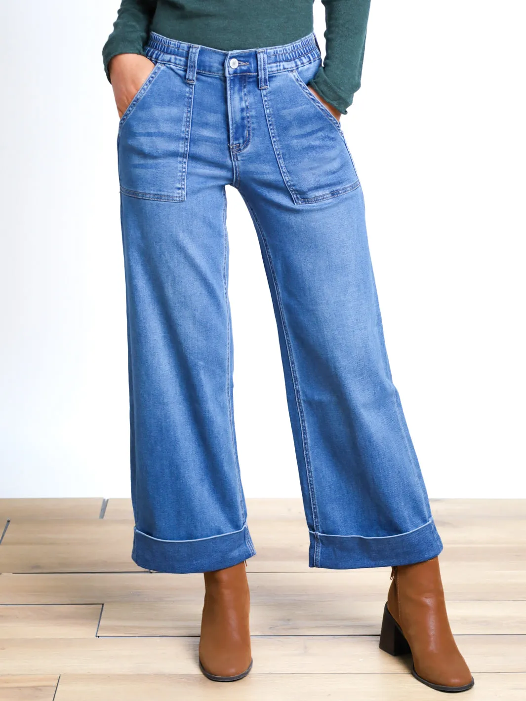 Kris High Rise Baggy Wide Leg Jeans
