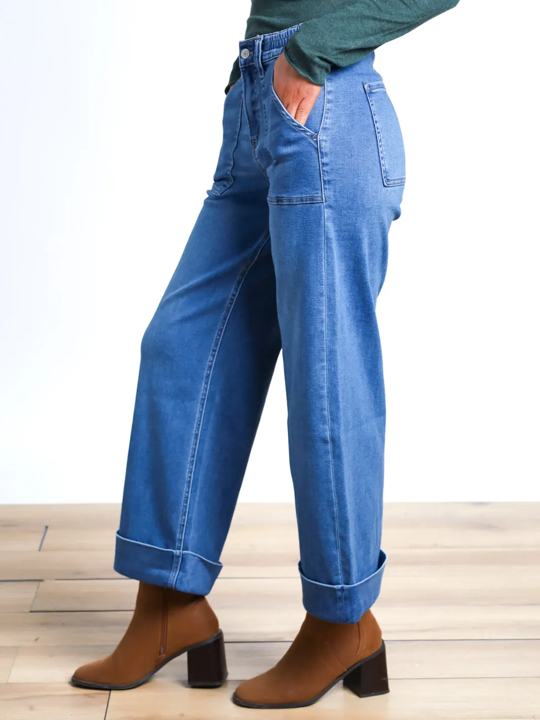Kris High Rise Baggy Wide Leg Jeans