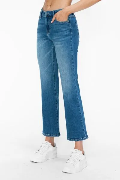 L.NY bytos Full Size Cat's Whiskers Mid Rise Ankle Jeans