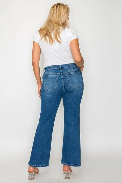 L.NY bytos Full Size Cat's Whiskers Mid Rise Ankle Jeans