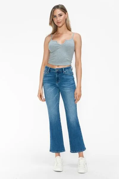 L.NY bytos Full Size Cat's Whiskers Mid Rise Ankle Jeans