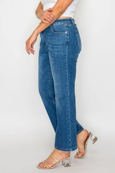 L.NY bytos Full Size Cat's Whiskers Mid Rise Ankle Jeans