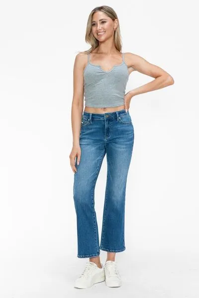 L.NY bytos Full Size Cat's Whiskers Mid Rise Ankle Jeans