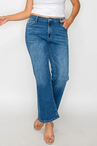 L.NY bytos Full Size Cat's Whiskers Mid Rise Ankle Jeans