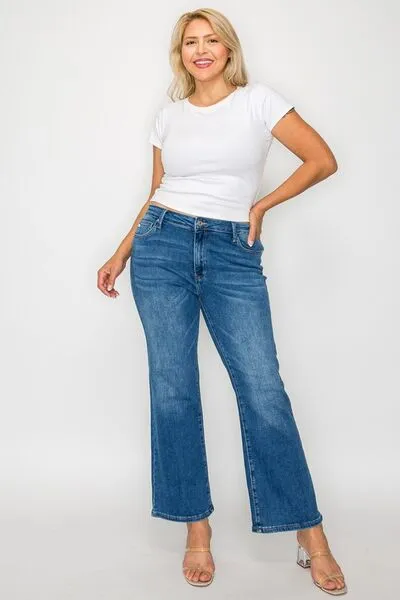 L.NY bytos Full Size Cat's Whiskers Mid Rise Ankle Jeans