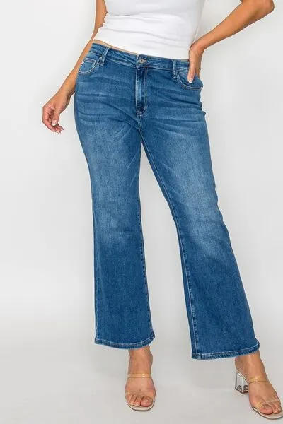 L.NY bytos Full Size Cat's Whiskers Mid Rise Ankle Jeans