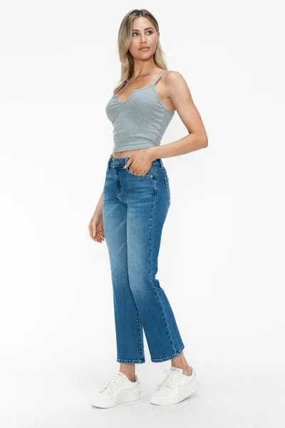 L.NY bytos Full Size Cat's Whiskers Mid Rise Ankle Jeans