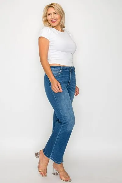 L.NY bytos Full Size Cat's Whiskers Mid Rise Ankle Jeans