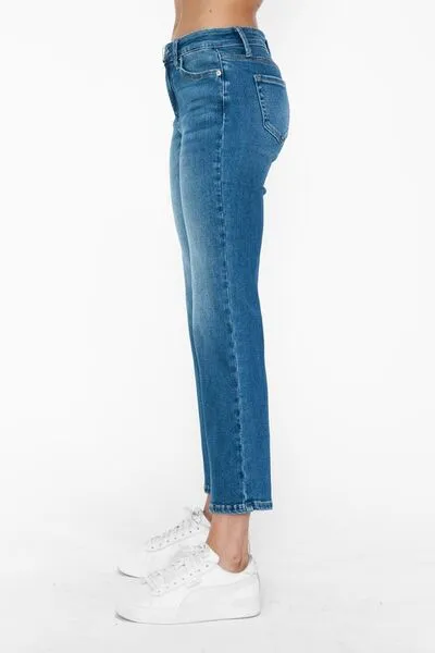 L.NY bytos Full Size Cat's Whiskers Mid Rise Ankle Jeans